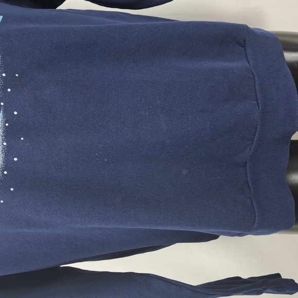 Vintage Morning Sun Snowman XL dark blue holiday casual pullover sweatshirt - Picture 5 of 6